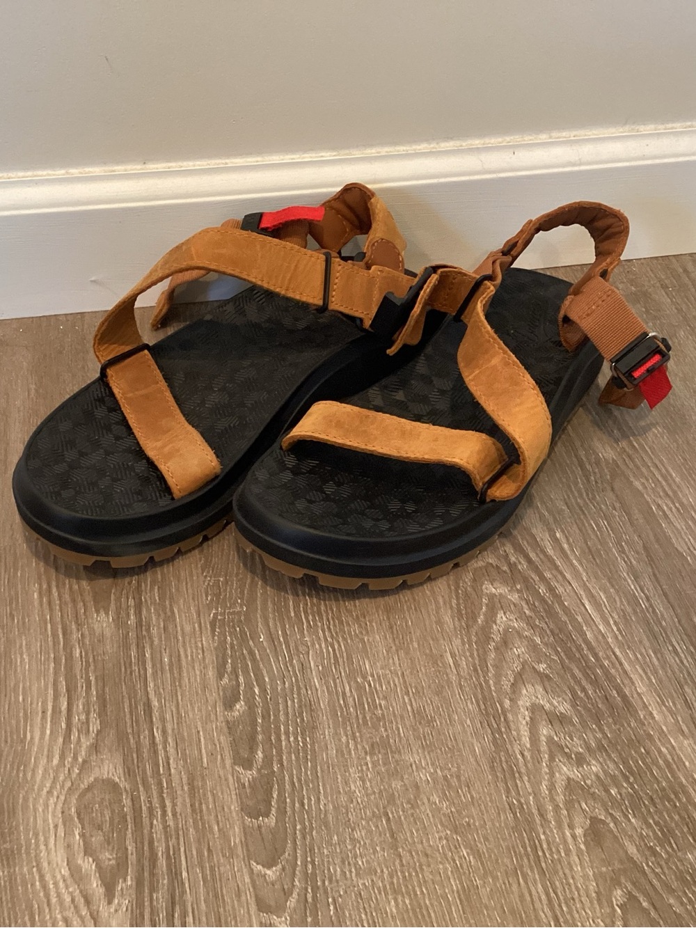 Danner Brown and Black Leather Strap Outdoor Sandals